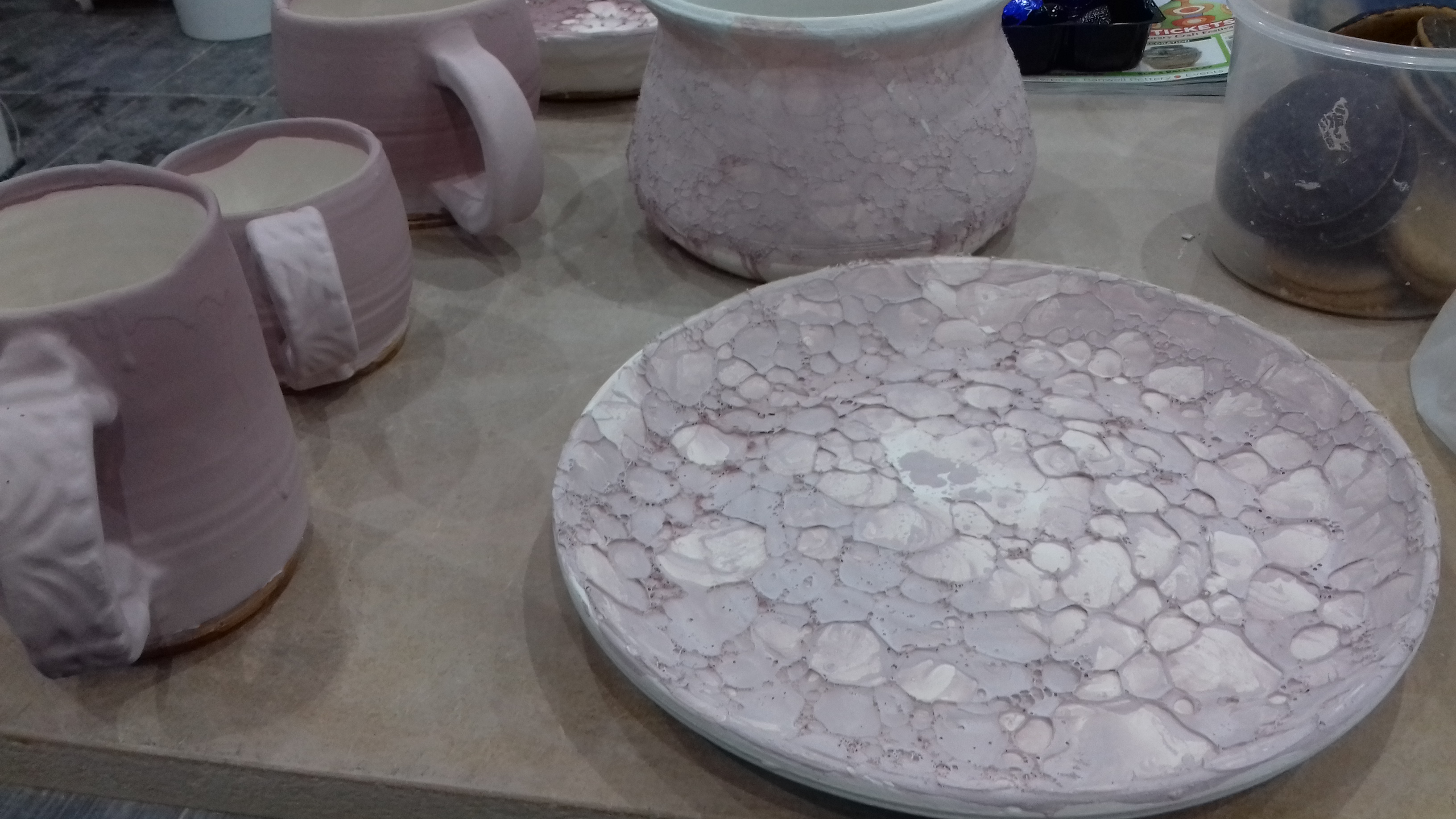 Having a go at bubble glaze