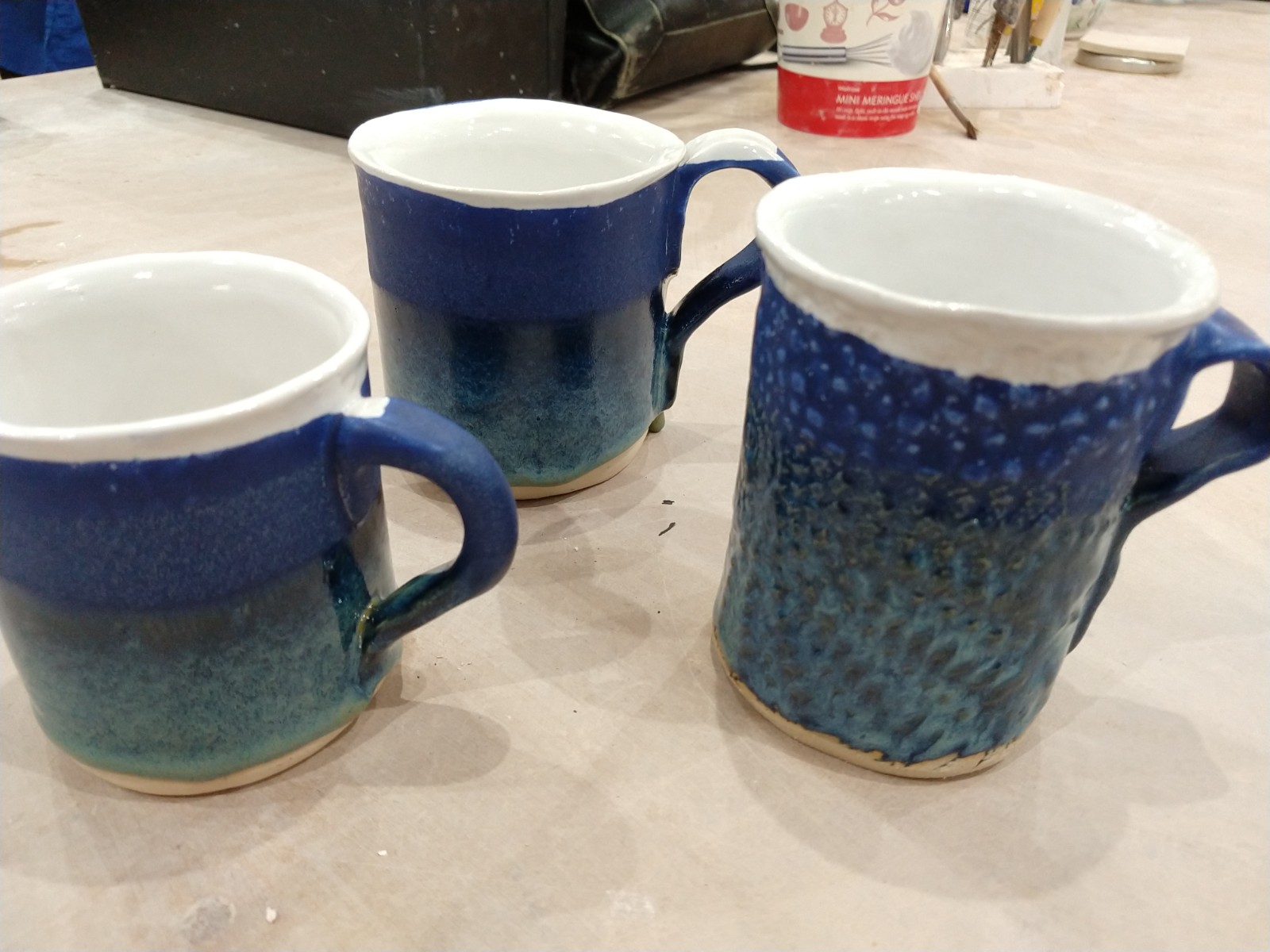 Hand built mugs