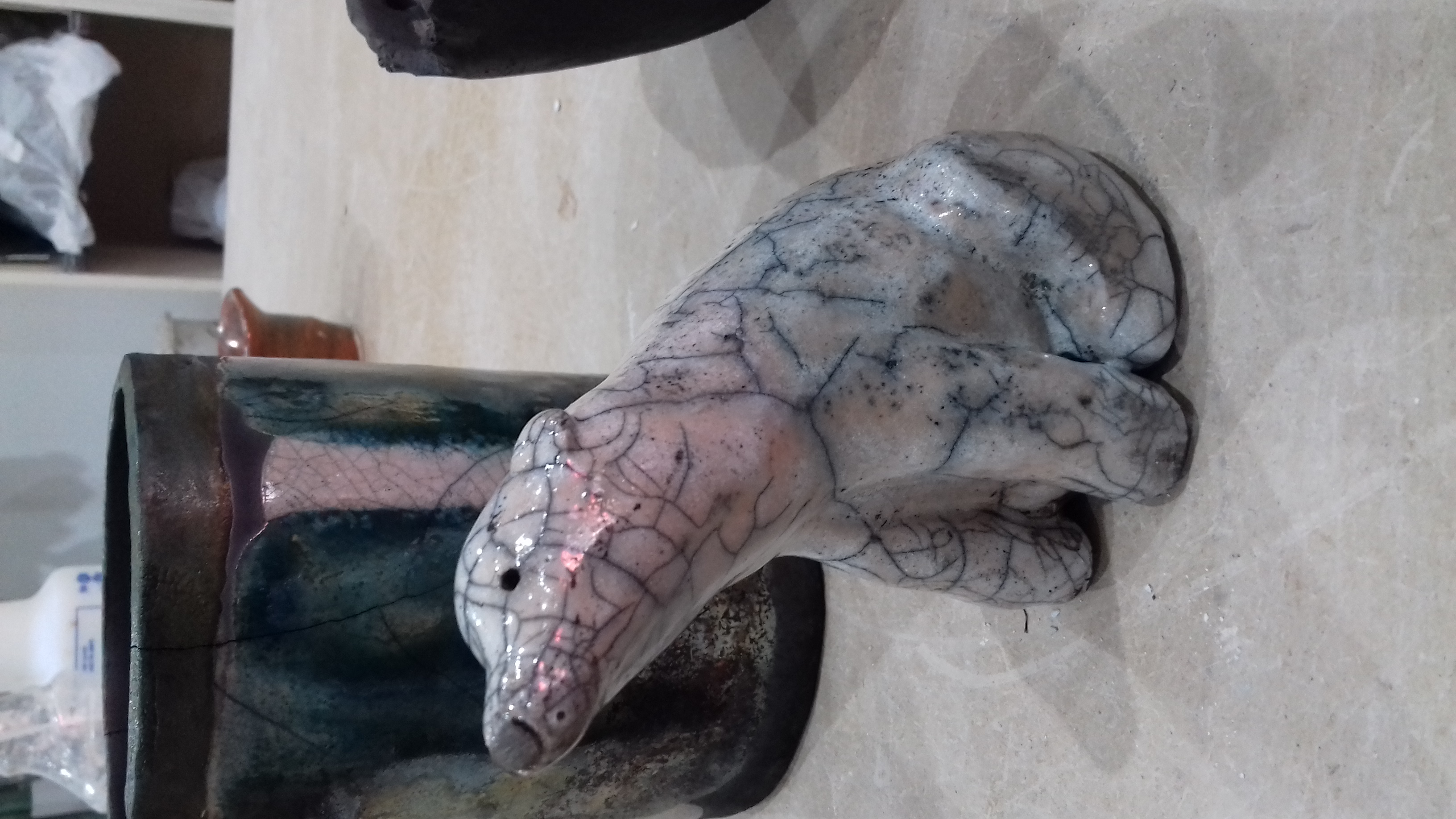 Raku Polar Bear