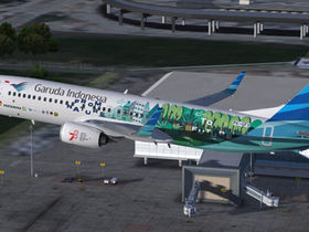 PK-GFX / Boeing 737-8U3/WL / Garuda Indonesia / Sustainable Aviation Fuel c/s
