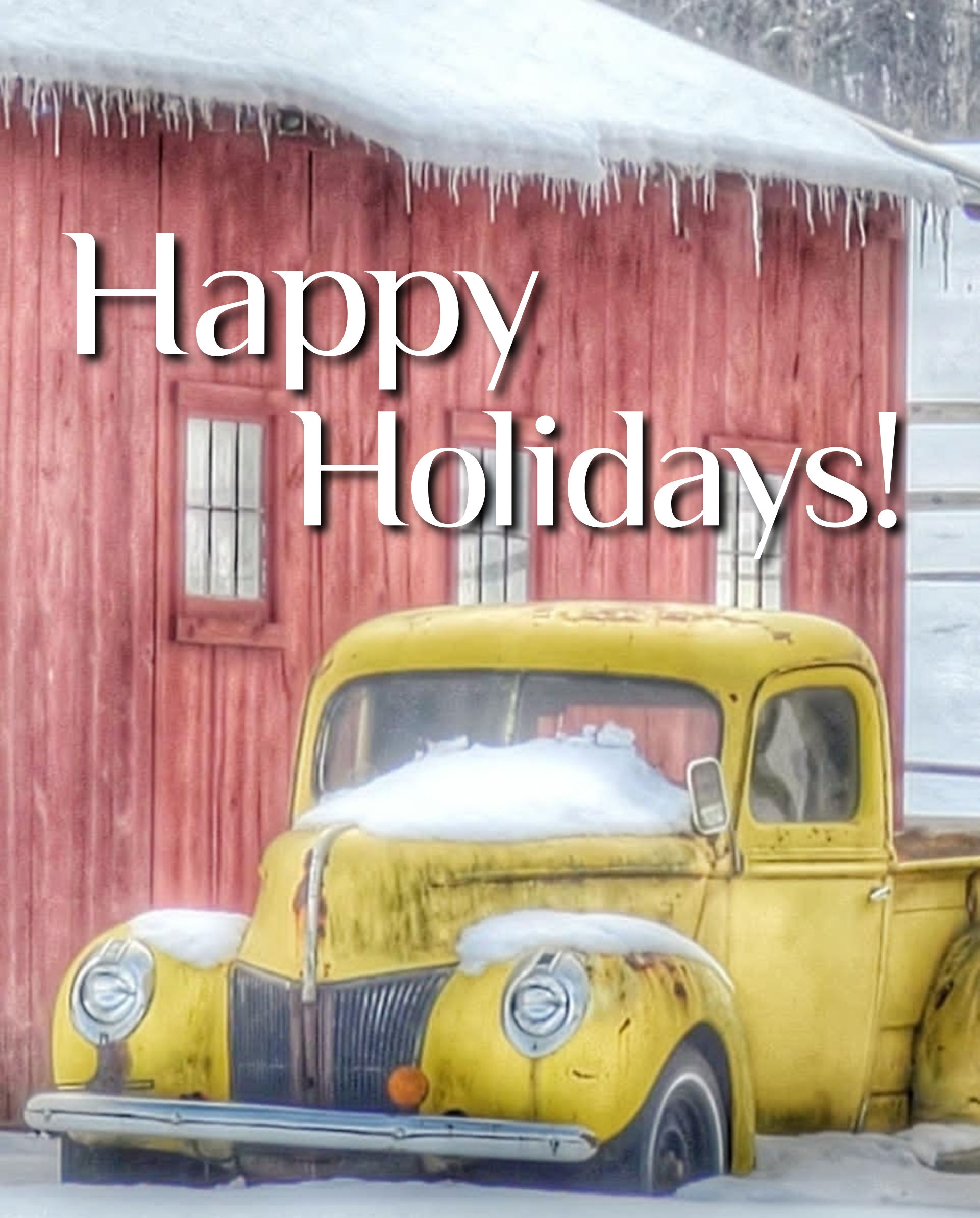 YELLOW TRUCK Holiday Card