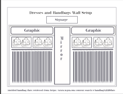 Dresses and Handbags Wall Setup