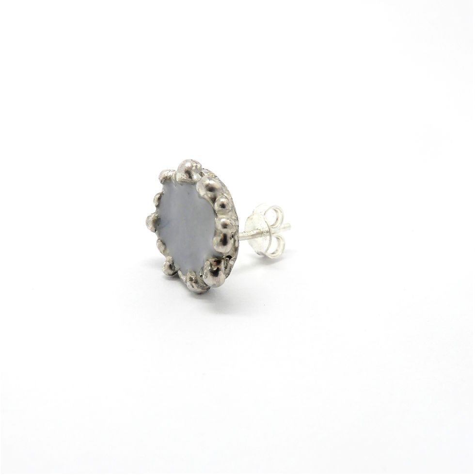 Thumbnail: GLI SPAIATI | EARRING cod.01 sp-earr-sm-lobo-gray