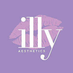 Illy Aesthetics logo: Lip print with Illy text