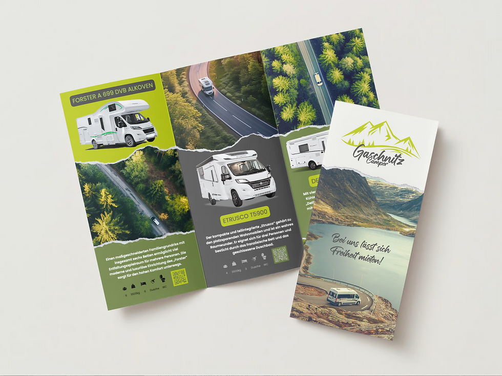 Werbebroschüre Camperverleih Gaschnitz