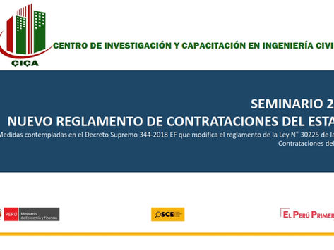 SEMINARIO 2019-NUEVO REGLAMENTO DE CONTRATACIONES DEL ESTADO [OSCE]