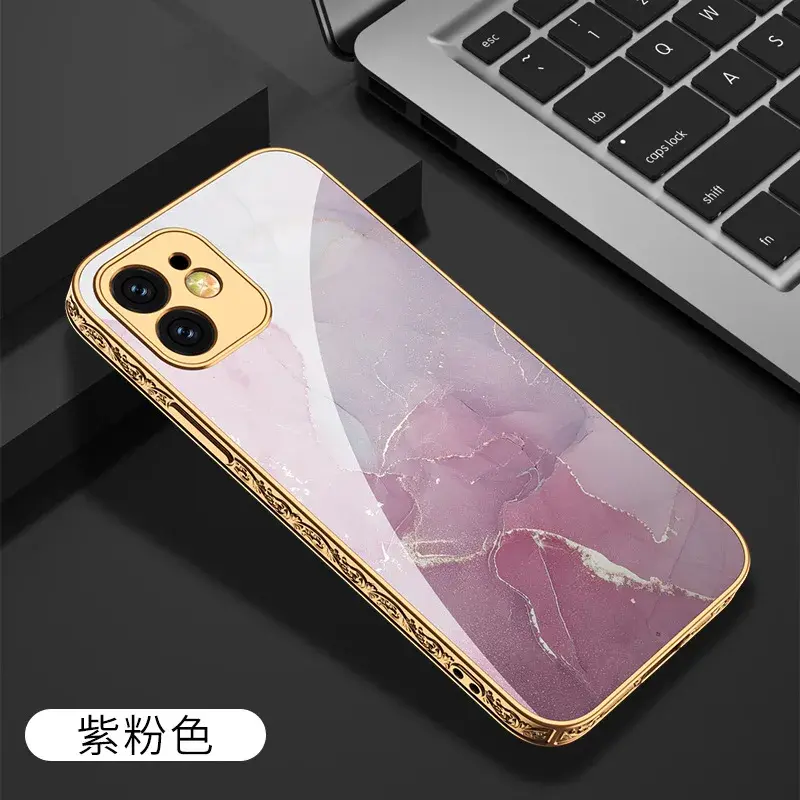 Thumbnail: Luxury Gold Electroplating Mobile Phone Case for iPhone 14 13