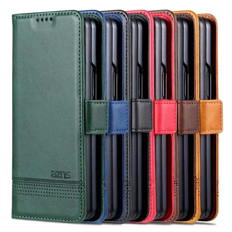 Miniature : Luxury Flip Leather Slot Card Holder Wallet Phone Case for Galaxy Z Fold 7 6 5