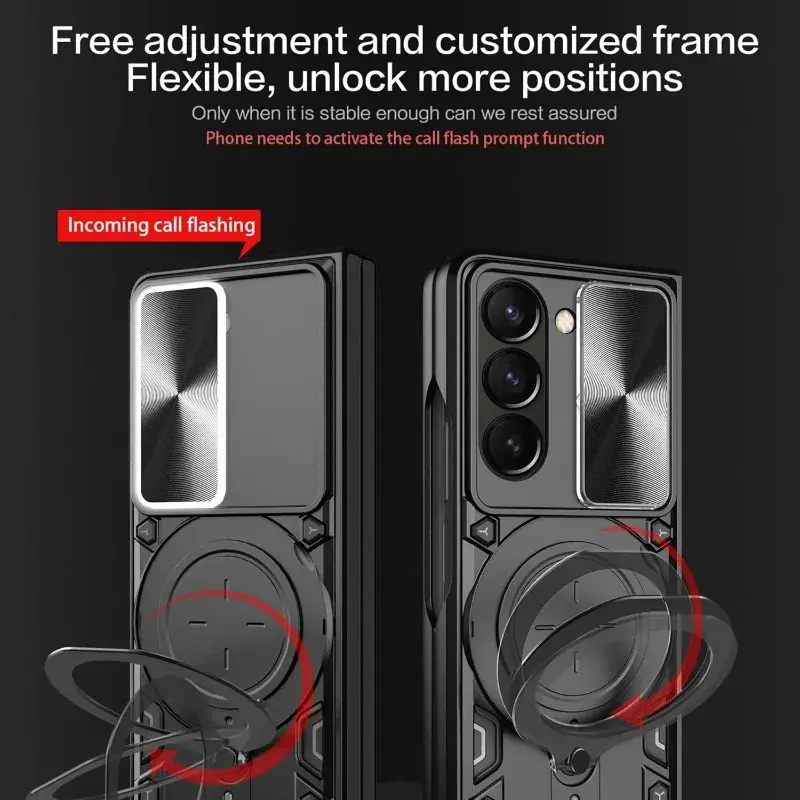 Miniature : Galaxy Z Fold 7 6 5 Magnetic Rota Camera Slide Ring 360