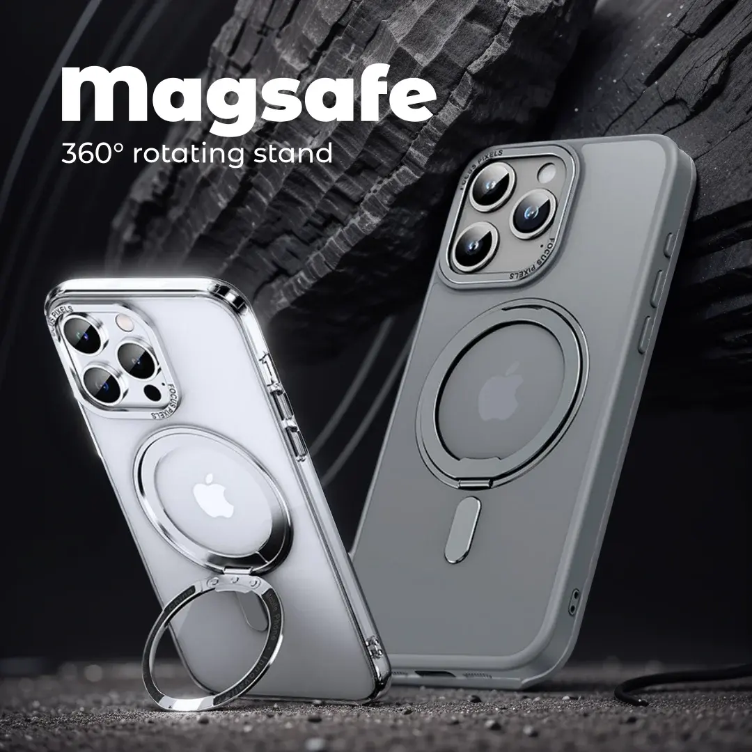 Luxury Magnetic Stand Case for Iphone 15 14 13 12 11 16 Pro Max 16Plus 360°