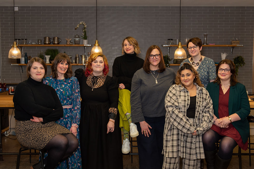 Photo of the 2022 WFTV Wales Mentees with Mentoring Producer Hannah Corneck