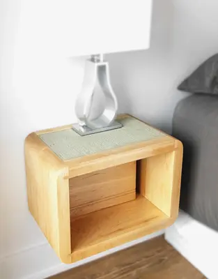 table de chevet, table de nuit, night table, rangement, dessus bois