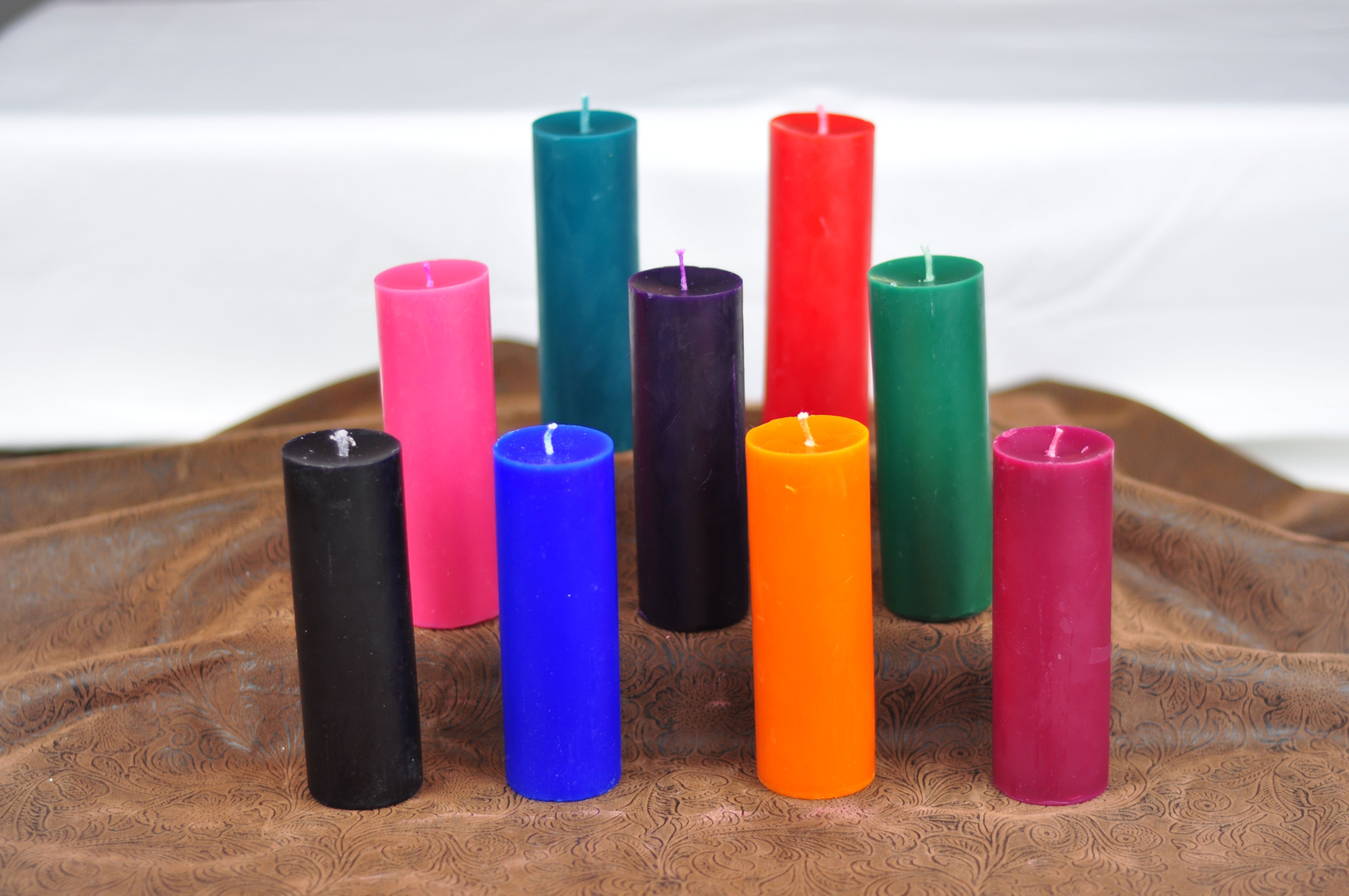 Rainbow Set of 9 Candles