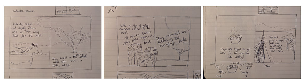 Sketches of the Zig Zagging Zebra Book