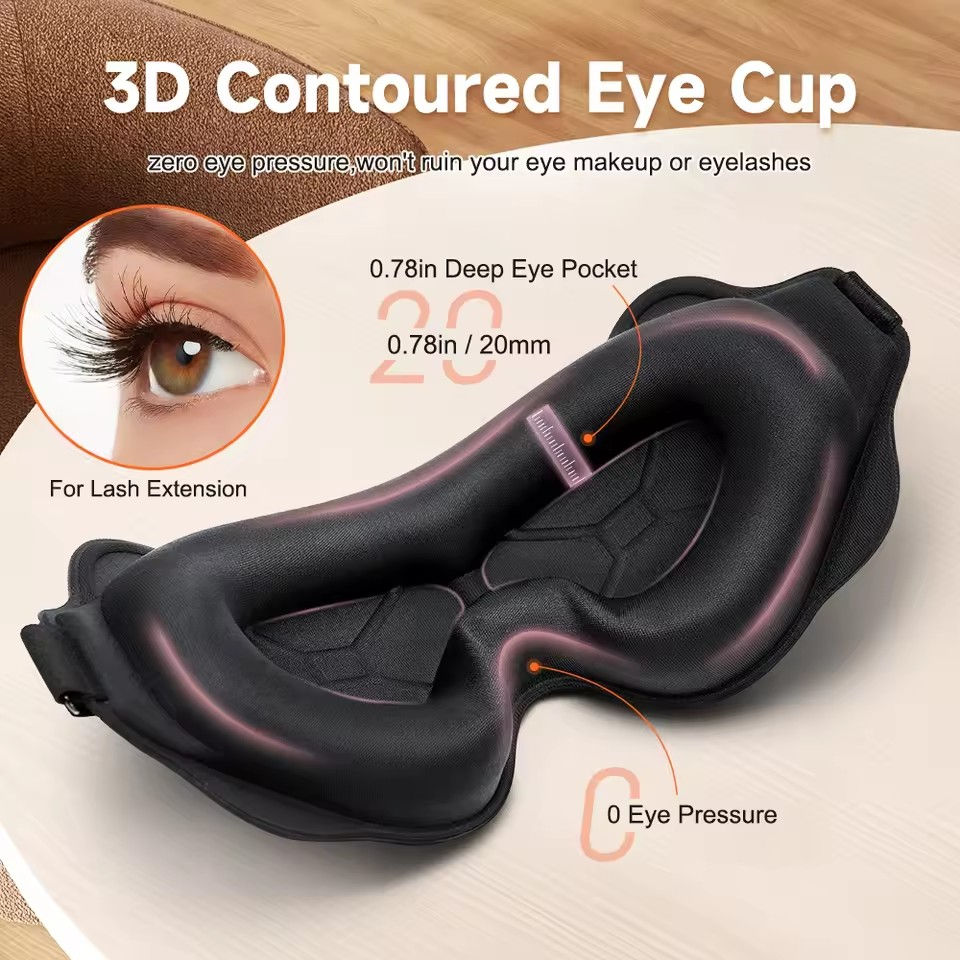 Thumbnail: 6D Sleeping Mask Block Out Light Sleep Mask For Eyes Soft Sleeping Aid Eye Mask 