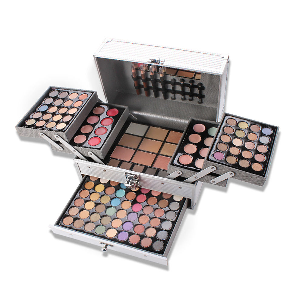 127pcs Professional Makeup Kit for Women Portable All-In-One Cosmetics Set Silve