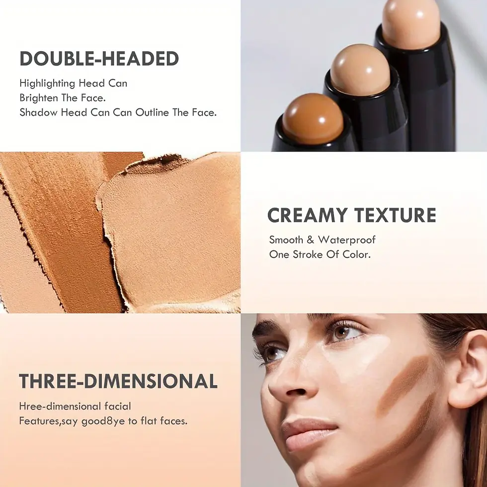 Thumbnail: Double Head Highlight Pen Face Make Up Liquid Waterproof Contouring Foundation C