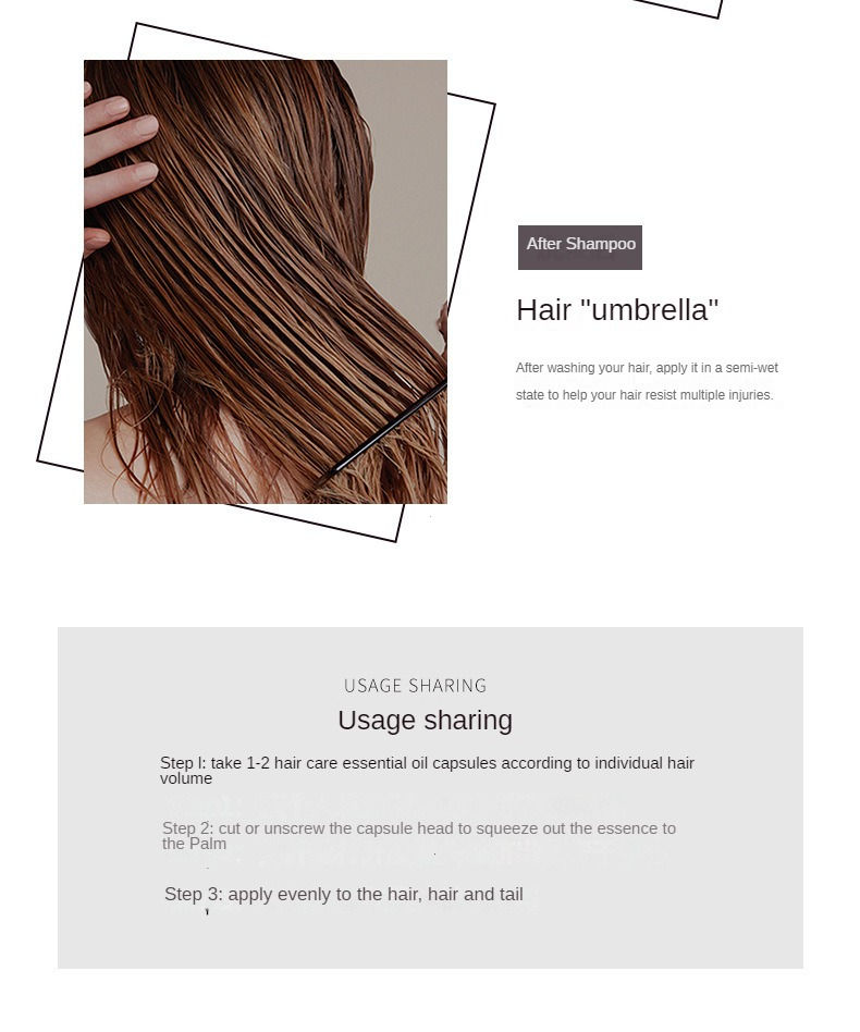 Thumbnail: Hair Styling Serum for Frizzy & Dry Hair Rose Essence Oil Capsules  Leave-in Ant