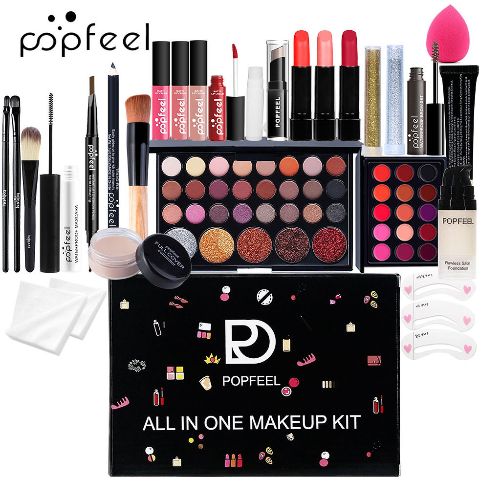 POPFEEL Professional Makeup Kit - All-in-One Set Including Eyeshadow Palette, Fo