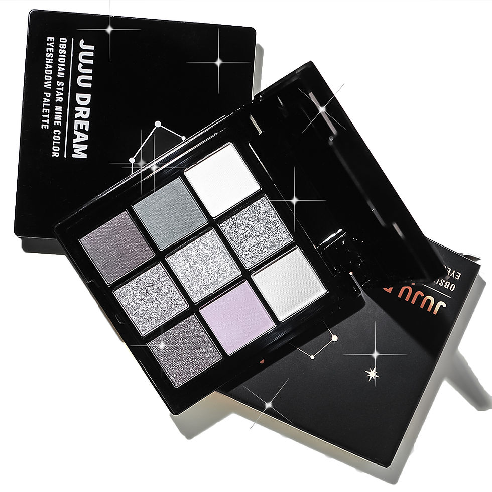 Thumbnail: Nine-color eyeshadow palette, gray-pink smoky makeup, matte pearlescent silkworm