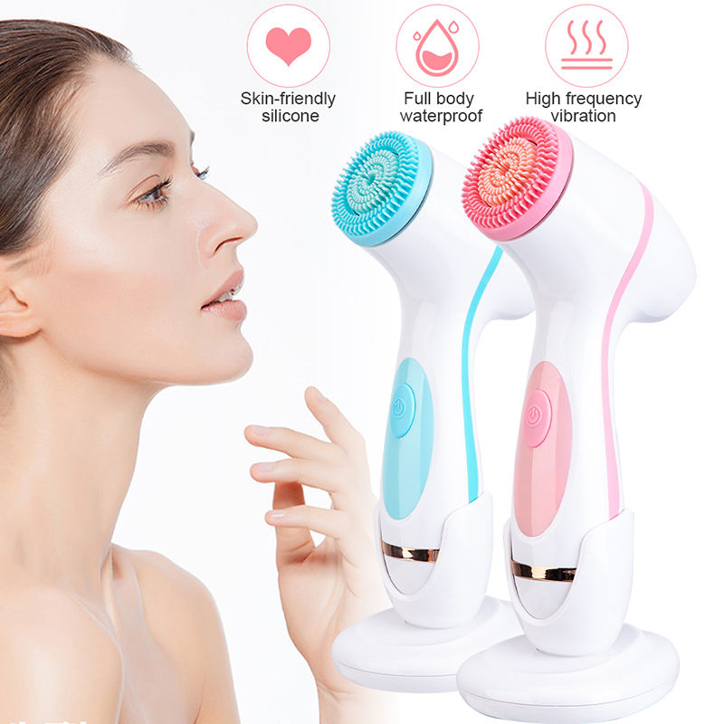 Thumbnail: Facial Cleansing Brush Face Scrubber Electric Spin Cleanser Device Waterproof Cl