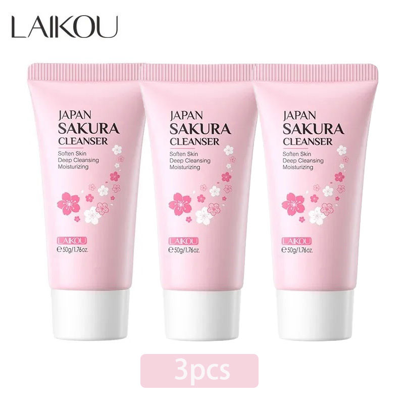 Thumbnail: LAIKOU Sakura Cleanser Gentle Deep Cleaning Oil Control Moisturizing Shrink Pore