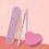 Thumbnail: 12 piece set of pink glitter nail care kit - heart-shaped buffer, crystal rod, a