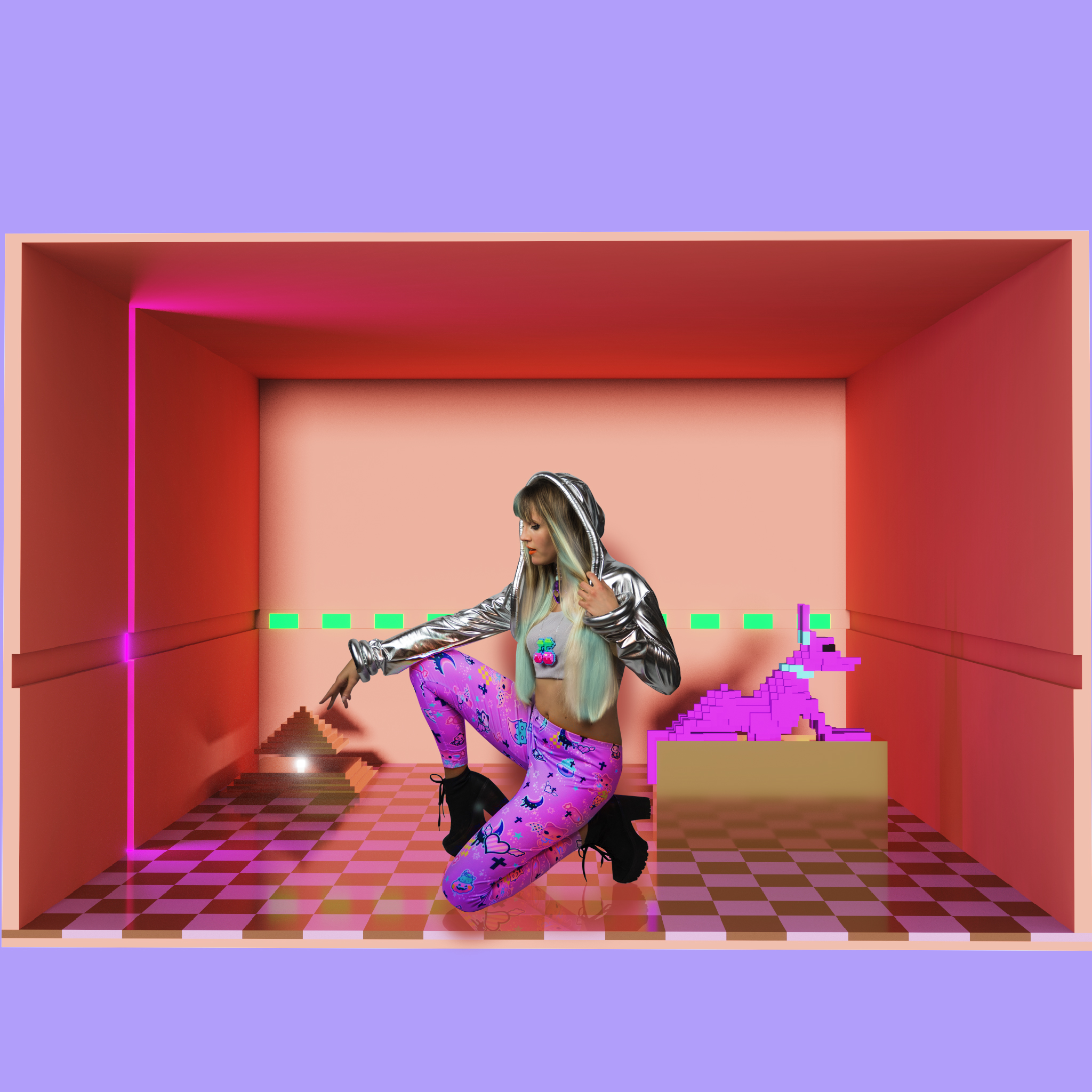 Nyokee in a SciFi space station!
