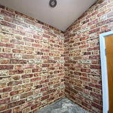 Perfectly completed front porch.
How realistic does this brick effect wallpaper looks?
Such textured wallpapers takes a lot of experience to make it look flawless.
Absolutely love the outcome of this.