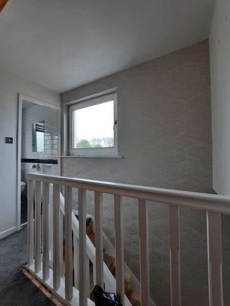 #Painting #Decorating #PaintingandDecorating #InteriorPainting #InteriorDecorating #staircase #hallwaydecor #stairway #hallway #bradford #WestYorkshire