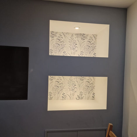 Elegant Feature Wall by us @jdcltd.info
This stunning floral wallpaper adds a fresh yet timeless charm to the room, perfectly complemented by a warm wooden door and crisp white trims. Our expert decorators ensured seamless pattern matching and flawless application for a professional finish.
-
Thanks to Our Client.
It was great project to be part of by leaving our signature on it.
Please support us on our socials @jdcltd.info