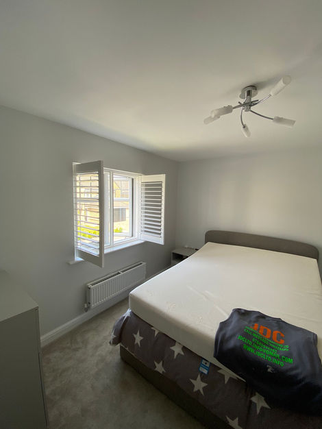 Light & Tranquil Bedroom Refresh
Soft grey walls paired with crisp white shutters bring a calm and airy feel to this bedroom. Perfect for relaxing and unwinding, the fresh paint finish gives the space a clean, modern touch.