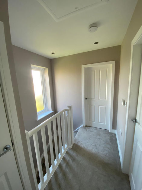 A Quick Look back before we enter the bedrooms.
Carpets, Walls, Ceiling and Woodwork - perfectly colour matched details to create this stunningly aesthetic yet cozy look.