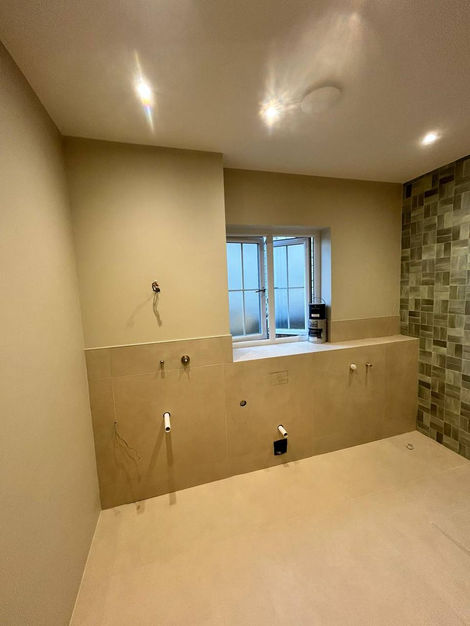 This bathroom was professionally refreshed with our interior painting and decorating services, covering walls, ceiling and woodwork to achieve a clean, modern finish. The walls were completed in Cashmere Diamond Matt, creating a soft and elegant tone that suits a calm bathroom environment. The ceiling was painted in Roman White to brighten the space and enhance natural light, while the woodwork was finished in durable Satin White for a smooth, long-lasting result.

With careful preparation and precise detailing around trims and fixtures, this project demonstrates how professional painting and decorating can refresh, modernise and add value to your home while delivering a high-quality, durable finish.