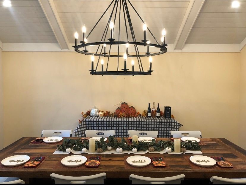 Reclaimed wood dining table