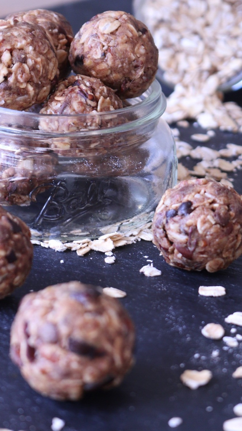 Cookie Dough Energy Ball Oats Pecans Coconut Chocolate Chip Cacao Nibs Peanut Butter