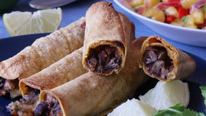 Black Bean Taquitos & Mango Salsa