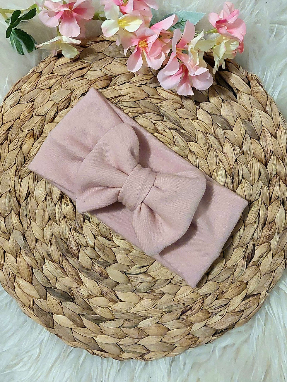 Merino wool headband with bow or sailor's knot