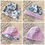 Thumbnail: Blue and pink floral toddler beanie/hat