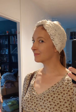 Thumbnail: Baby/toddler/adult lace headband with sailor's knot