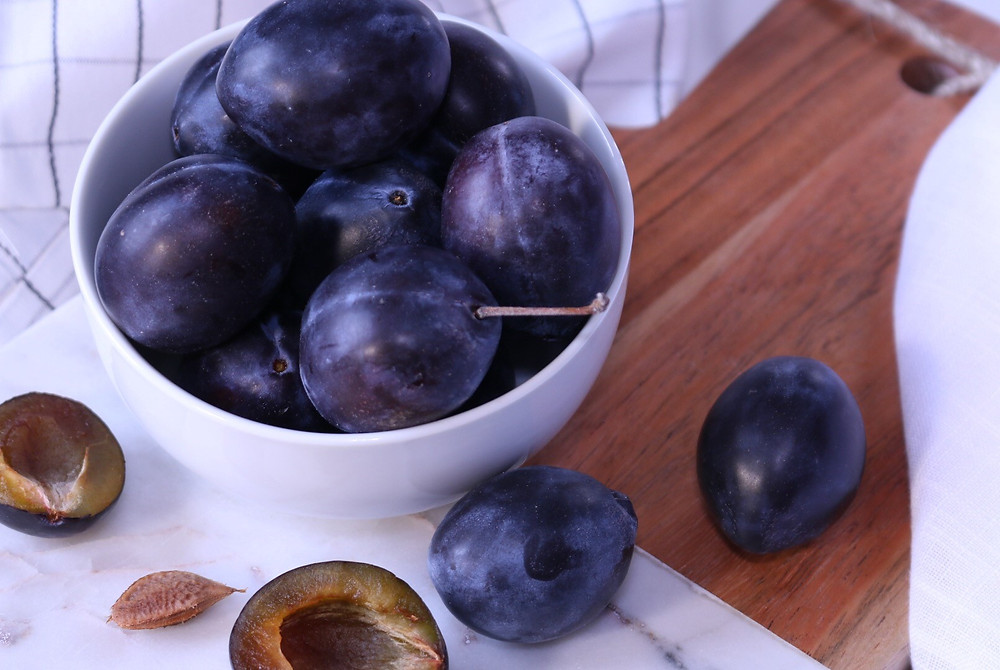 fresh plums fruit