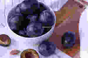 fresh plums fruit