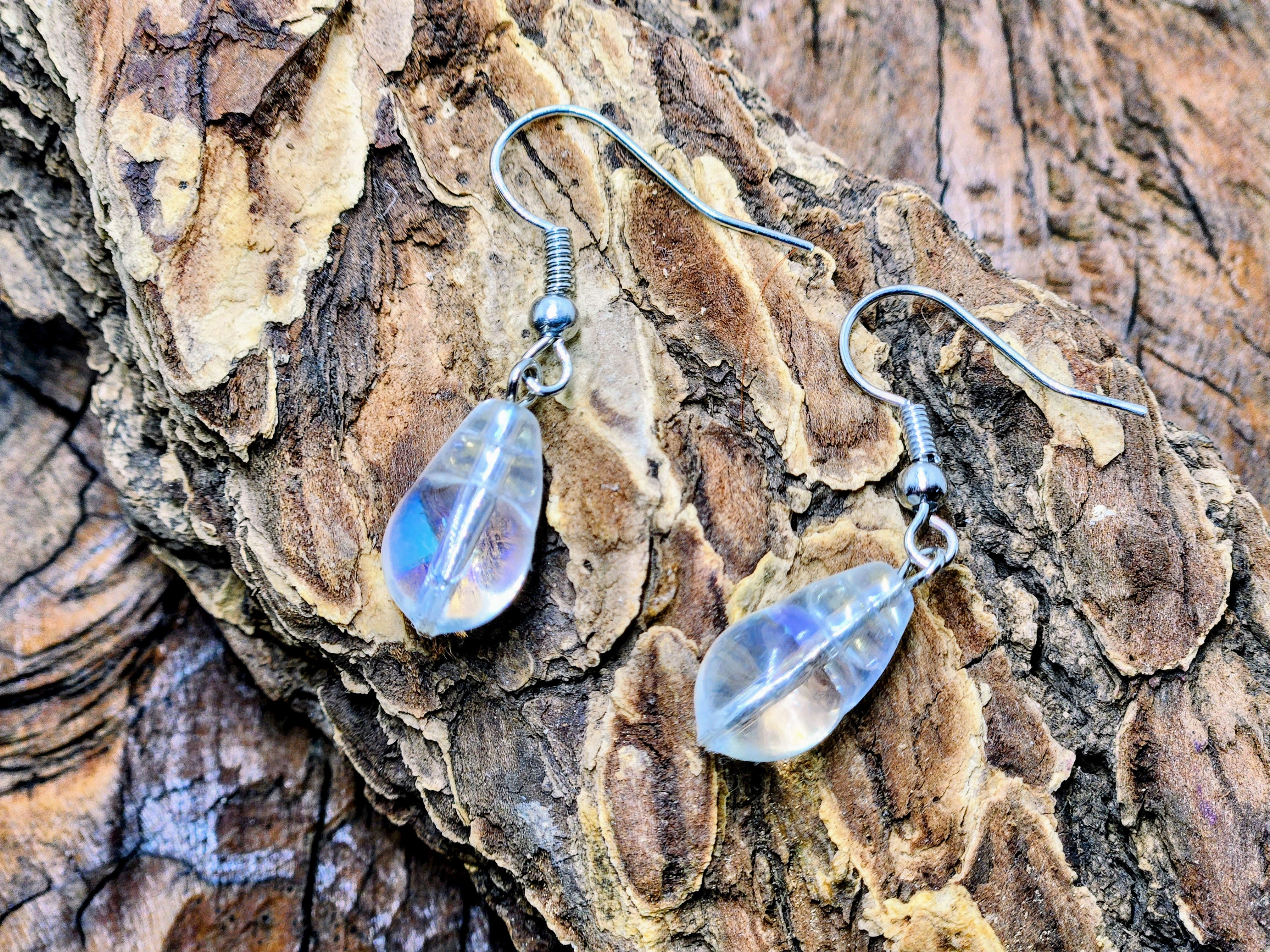 Crystal Drop Earrings - Pearl Diamond