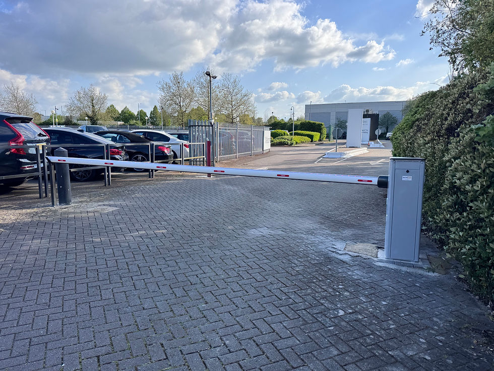Car park barrier, Automatic traffic barrier installed to entrance of car park