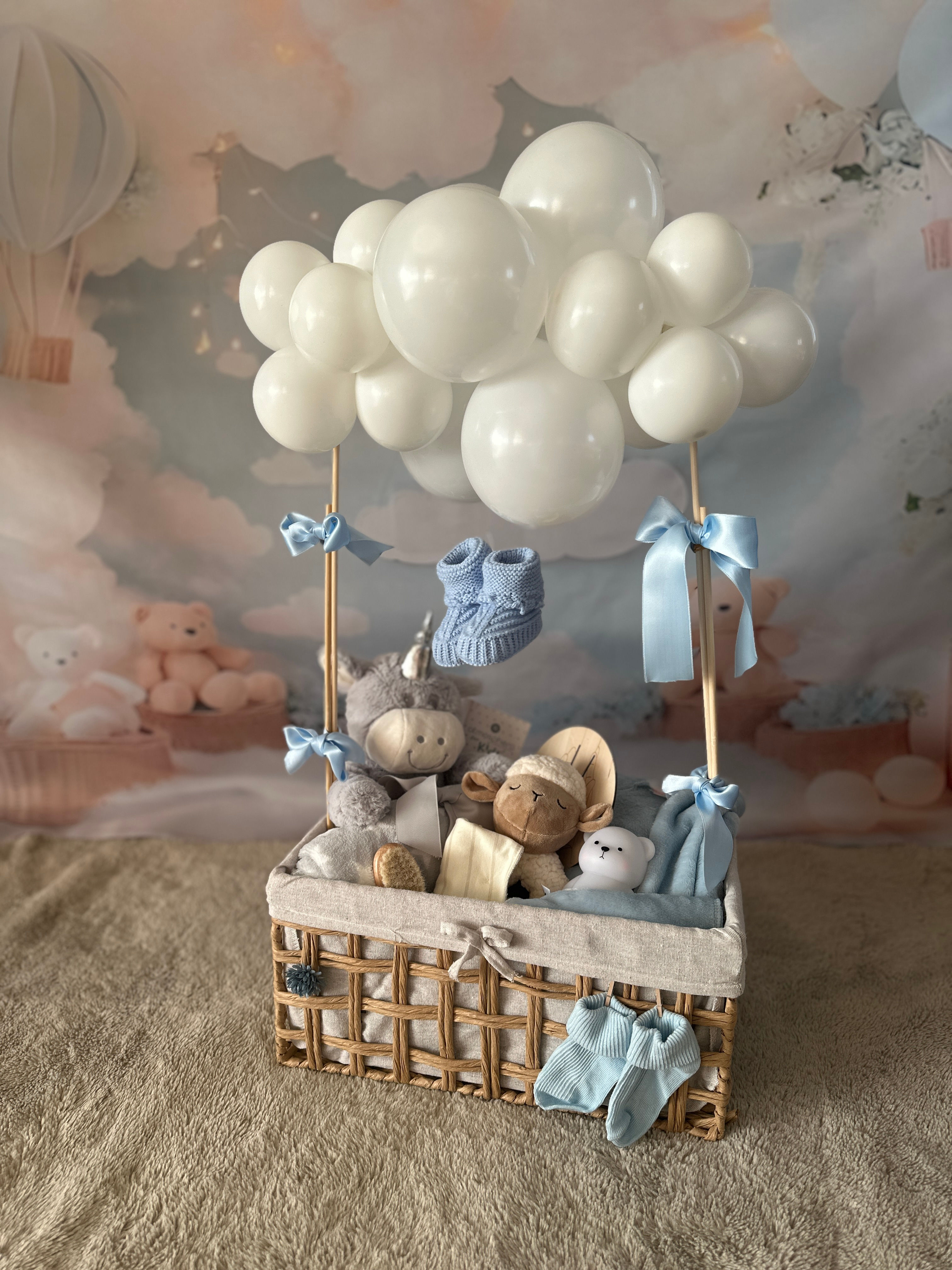 Panier de Naissance Poétique – Coffret Cadeau Bébé Garçon