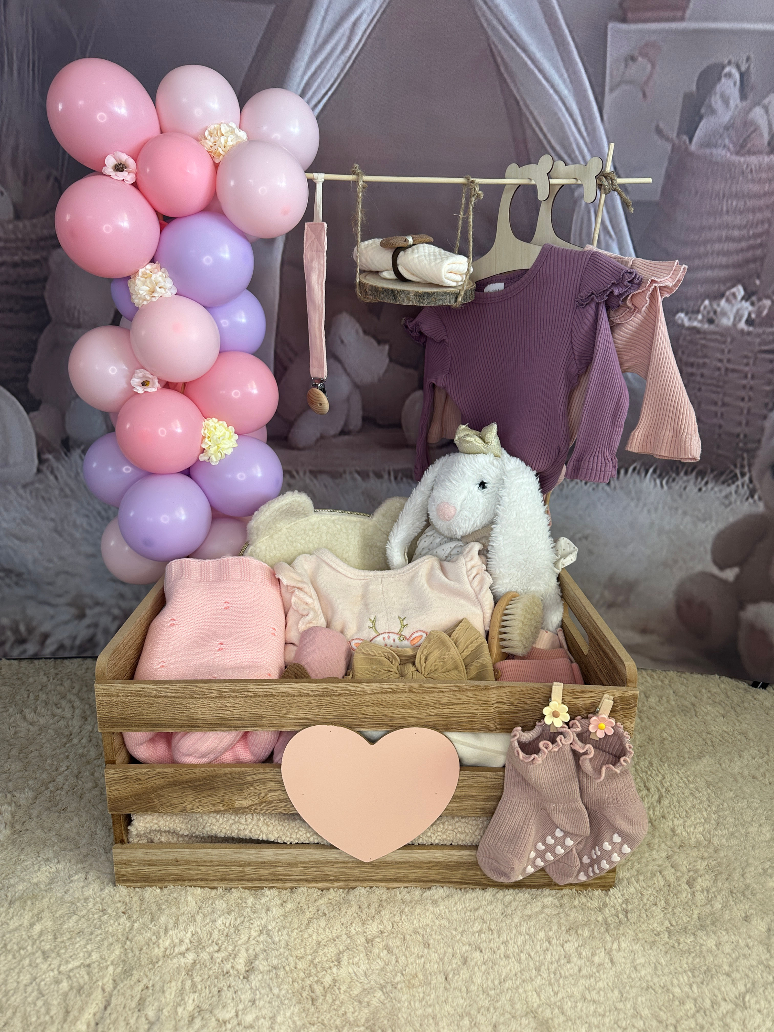 Panier Naissance – Coffret Cadeau Bébé Fille