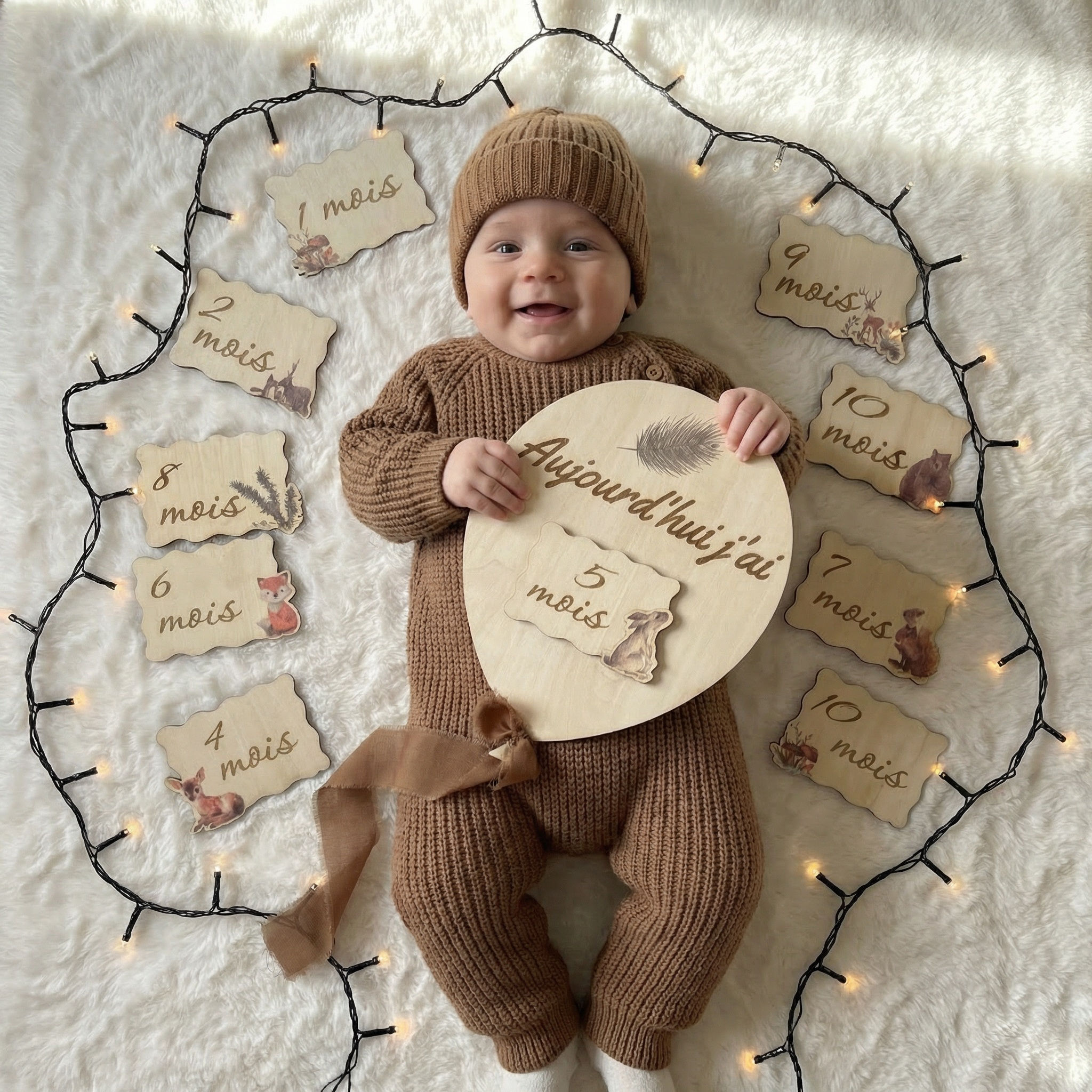 Carte Étape Bébé Thème Forêt