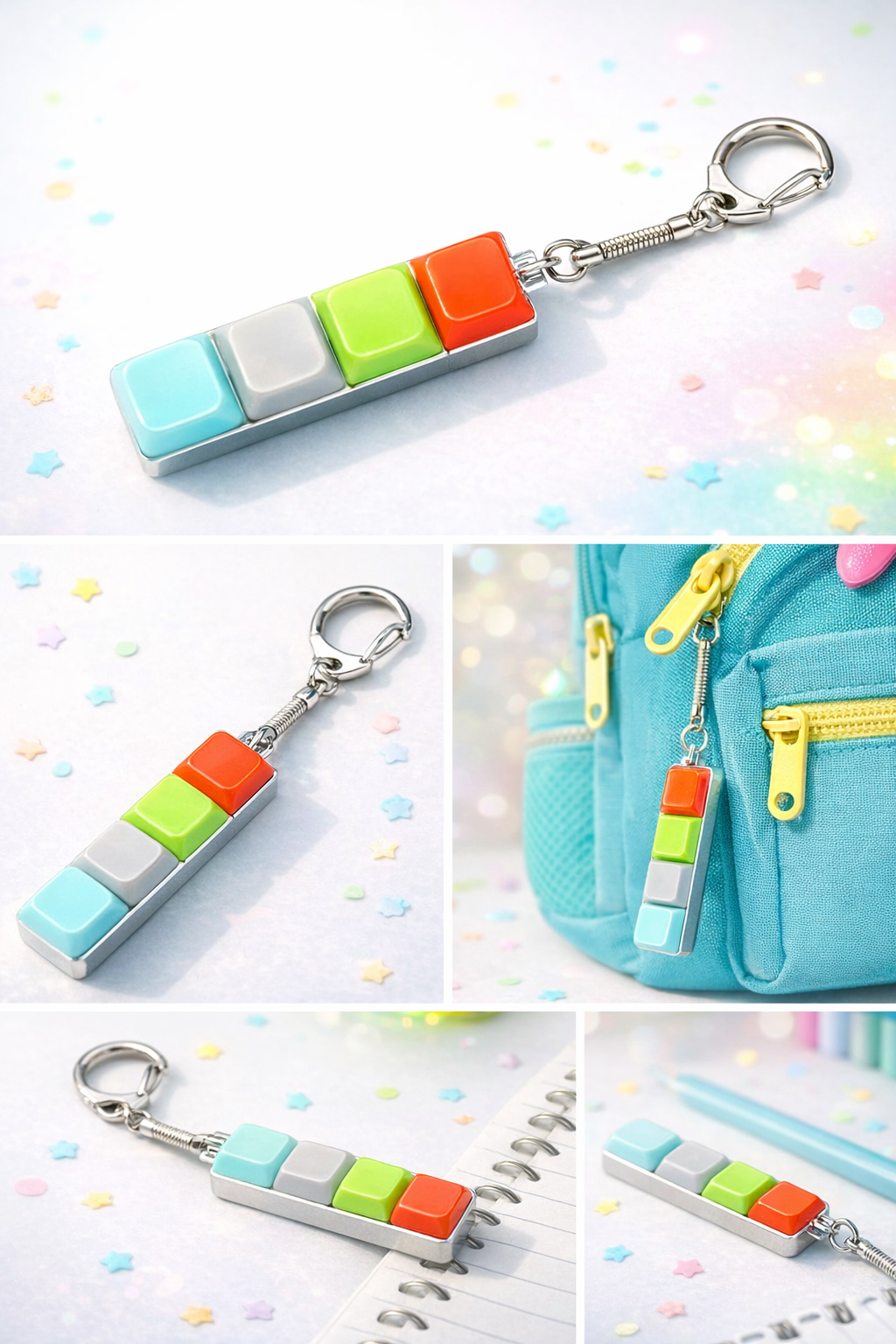 מחזיק מפתחות קליקר צבעוני
