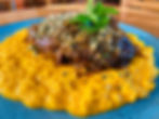 Ossobuco com risoto de açafrão