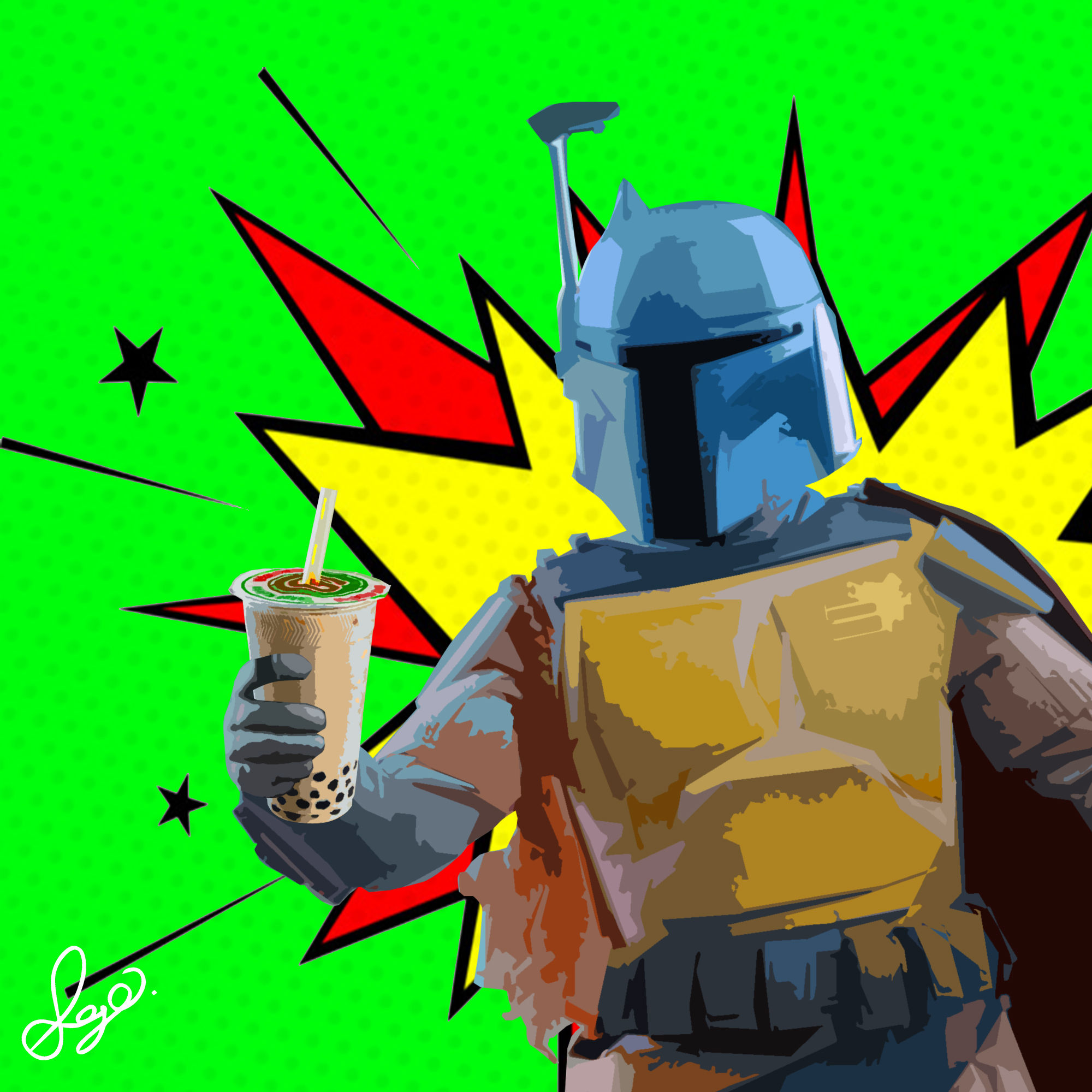 Tea is the Way - Boba Fett, Funko Green